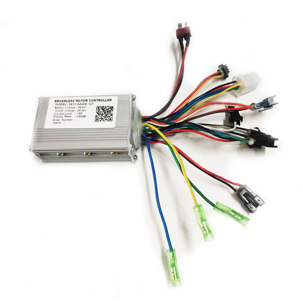 X813-AA26E-12T Brushless Motor Controller 36/48V 15A Ebike Controller for KD26E