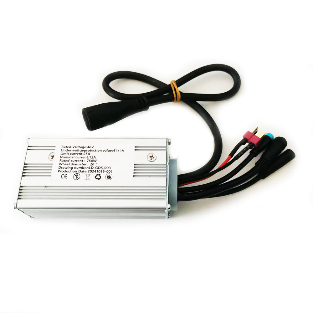 NULKOMMA LD-GDS-003 Electric Bicycle Controller DC48V 25A Brushless Motor Controller for Electric Bicycle 750W 20'' E-Bike Display Meter