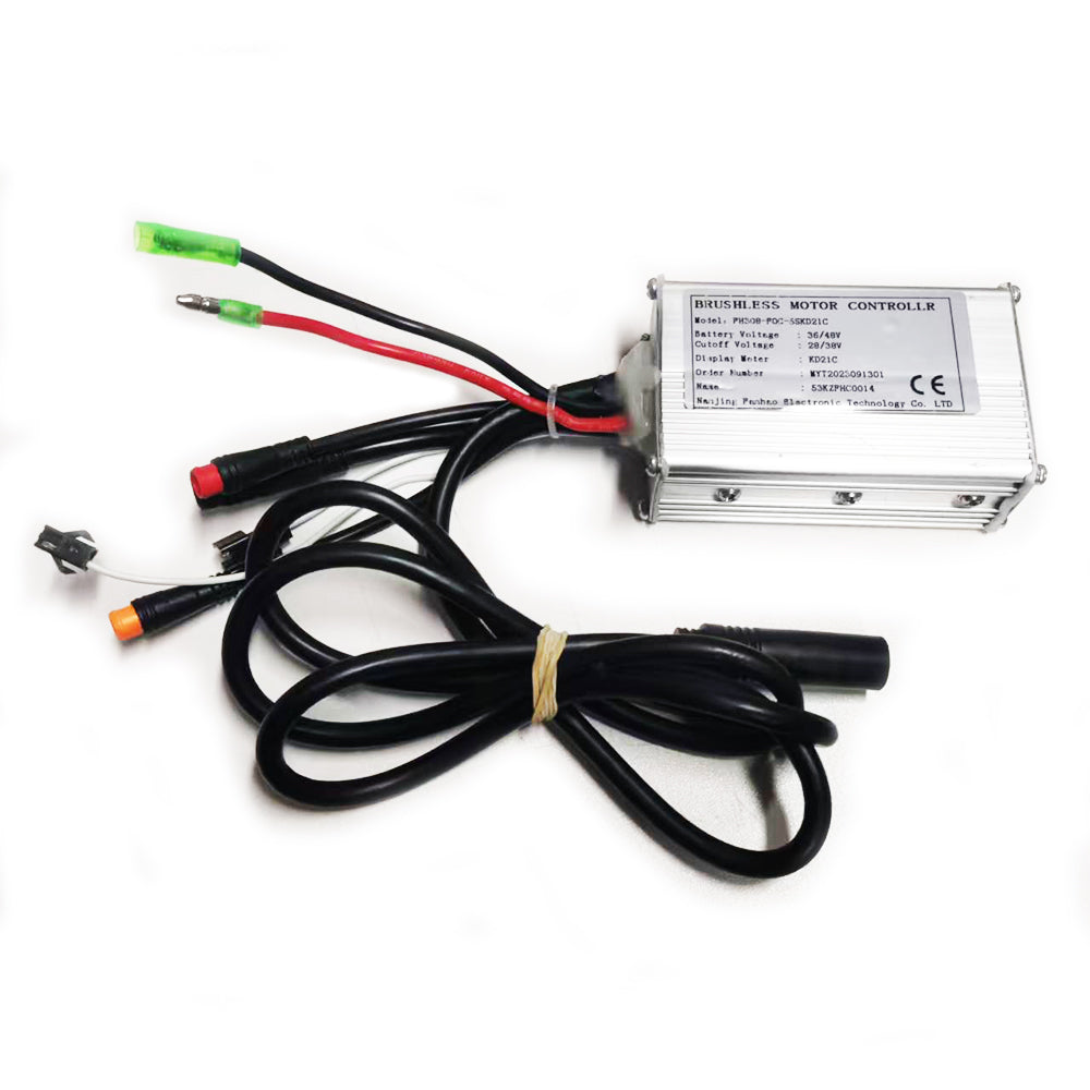 36/48V Electric Bike Controller FH308-F0C-5SKD21C Brushless Motor Controller for KD21C Display Meter Ebike Scootor Accessories