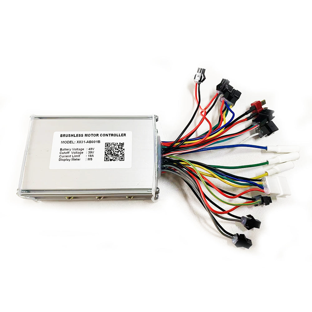 X031-AB001B Electric Bicycle Controller DC48V 18A Brushless Motor Controller for M5 Display Meter