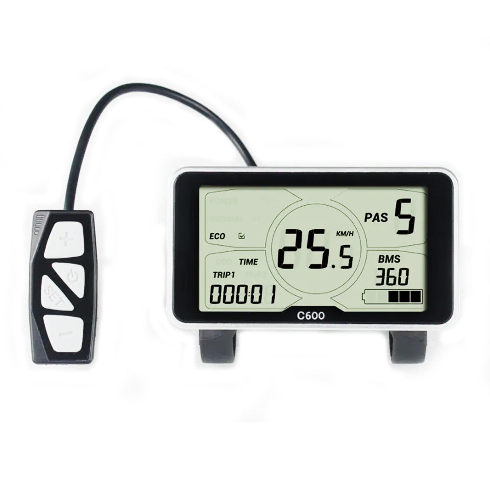 NULKOMMA C600 Intelligent LCD Display Electric Bike Instrument Monitor Speed Panel Replacement Parts Bafang Motor Ebike Kit