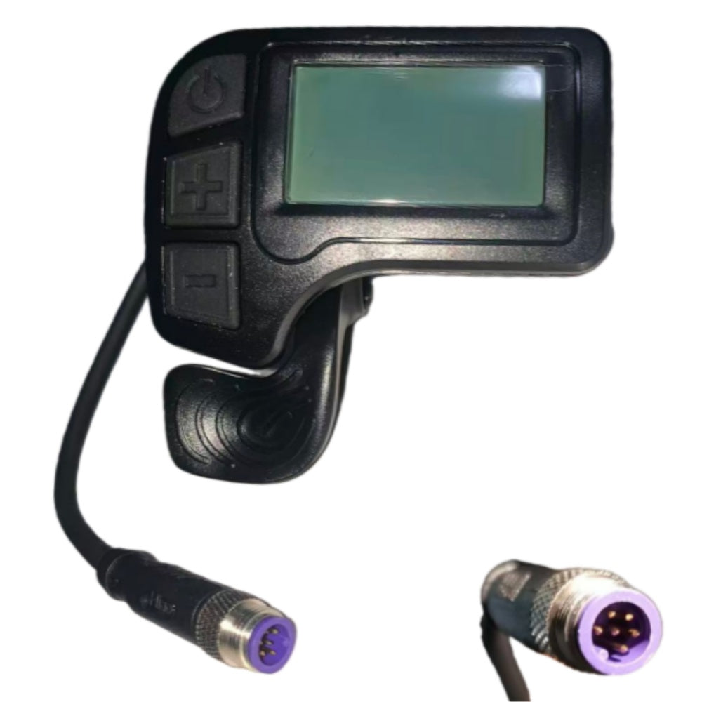 Nulkomma KING-METER Digital II LCD Display + Throttle, Threaded metal connector