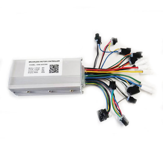 NULKOMMA E-Bike Controller X040-AXC006 Electric Bicycle Brushless Motor Controller DC48V 22A Aluminium Alloy Controller for KDS Display Meterr for E-Bike Scooter Display Meter KDS Electric Speed Controller