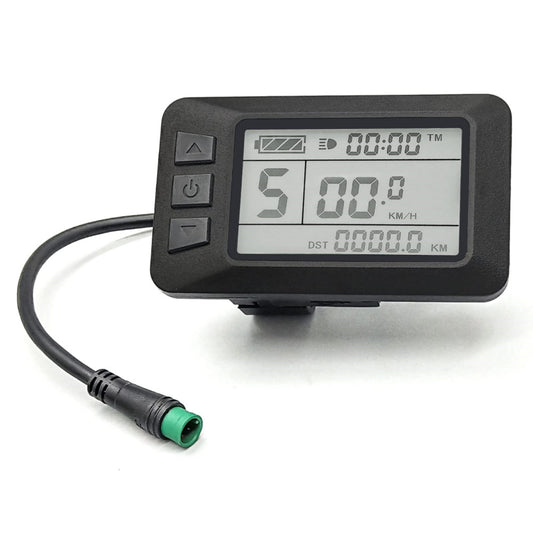 NULKOMMA Ebike LCD Display Meter KT-LCD7U Speed Control Panel 24V 36V 48V Waterproof 5-pin Connector