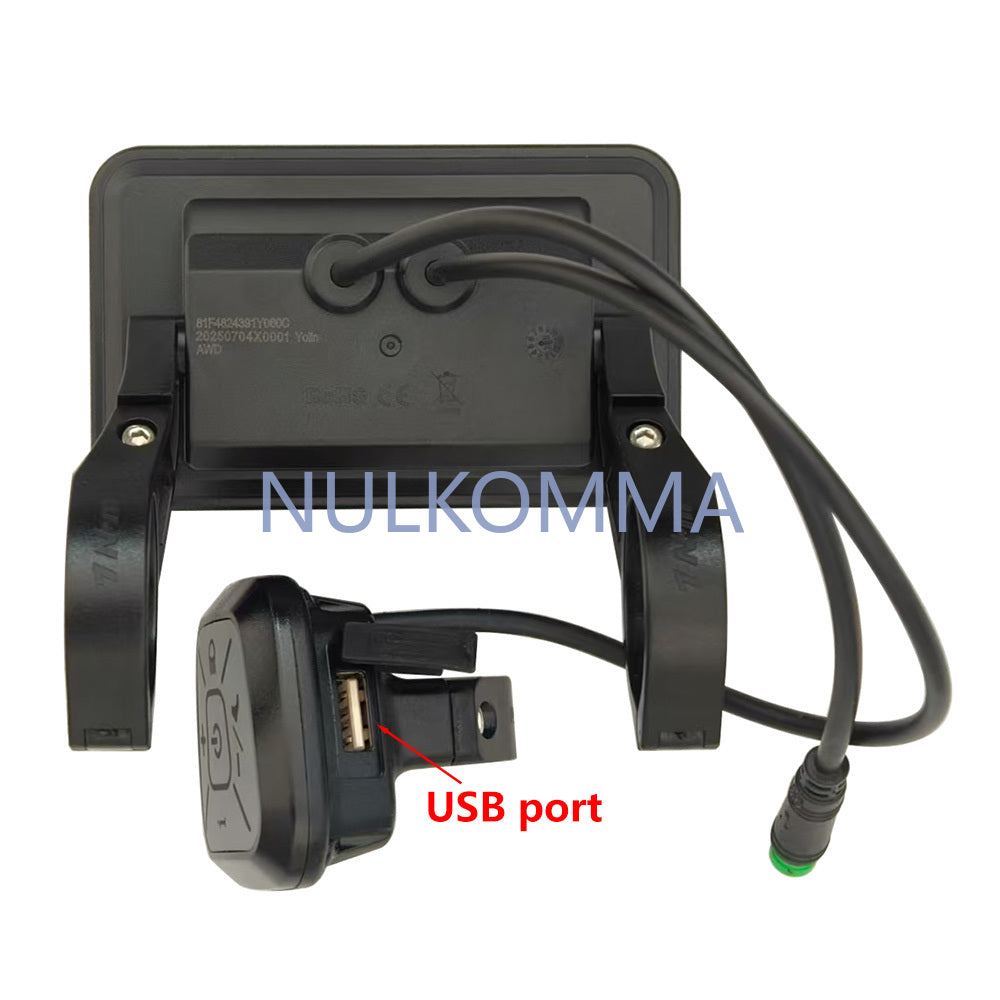 Electric Bicycle Display Panel YL81F Yolin 48V UART Protocol 5-Pin Bike Computer Odometer Speedometer (For Electric Bicycles)