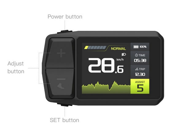 Bigstone M500 Ebike LCD Display Meter 24V/36V/48V/52V