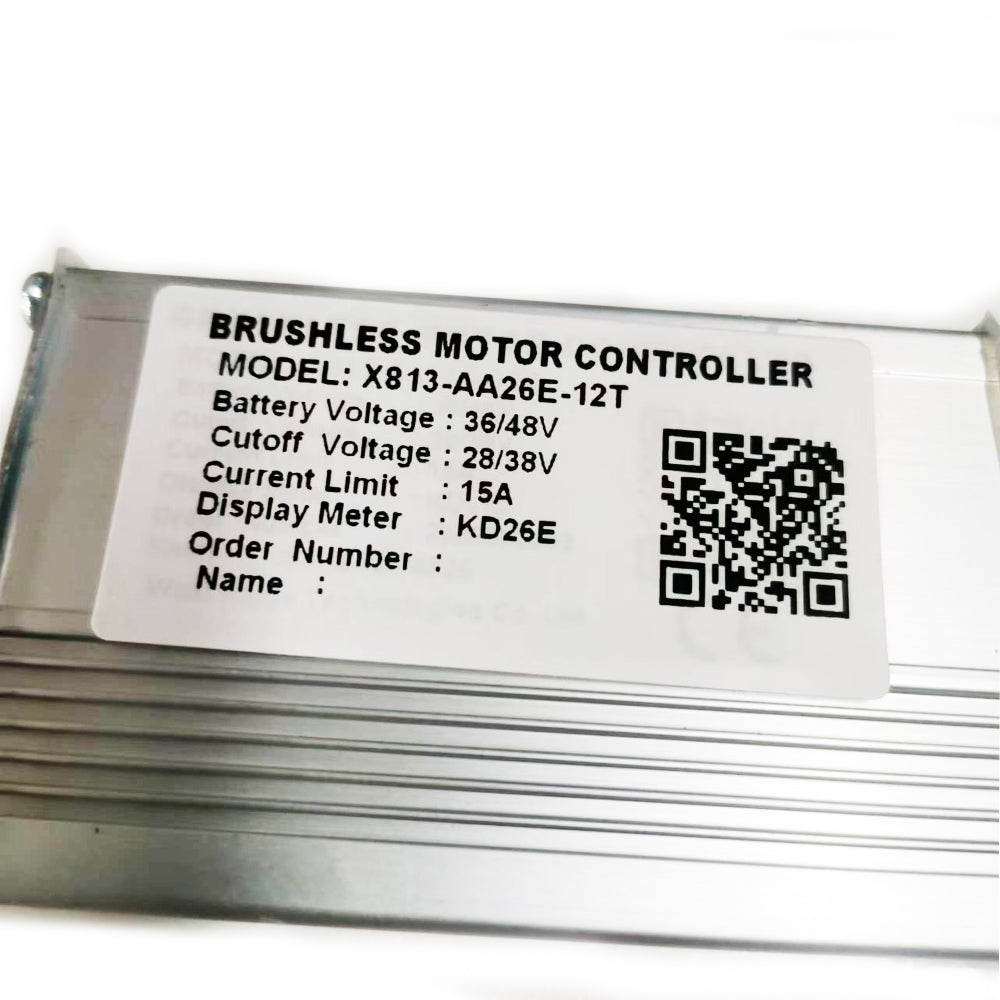 X813-AA26E-12T Brushless Motor Controller 36/48V 15A Ebike Controller for KD26E