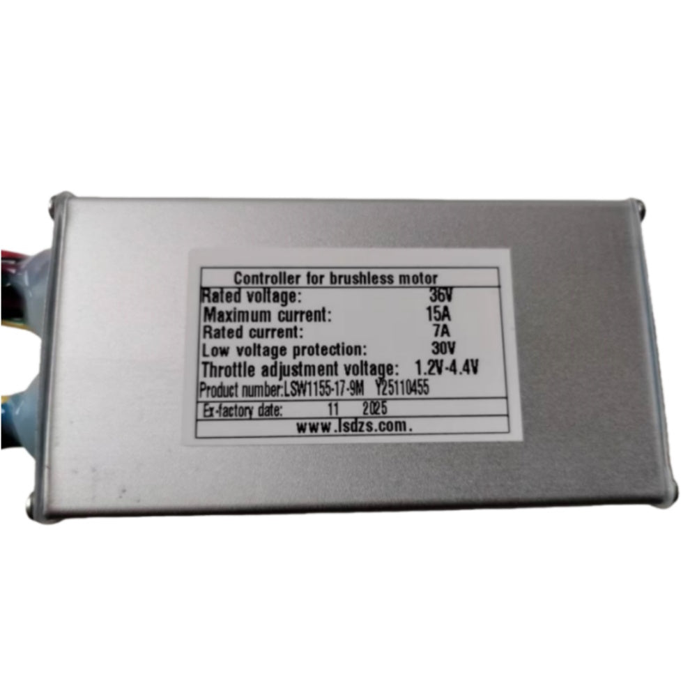 Nulkomma LSW1155-17-9M Brushless Motor Controller 36V 15A Ebike Controller