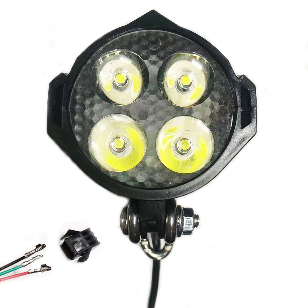 NULKOMMA Ebike Headlight 36V-48V Super Bright LED Light for Electric Bike Scooter Mountain Bike Light for Night Riding Waterproof