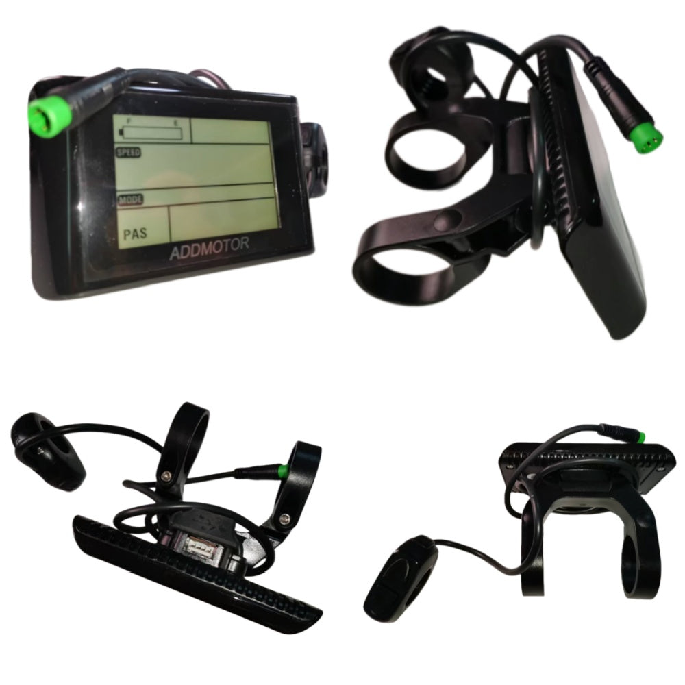 NULKOMMA ADDMOTOR LCD Display Meter 48V Ebike Conversion Kit Speed Control Panel Screen Electric Bicycle Computer Waterproof 5-pin Male Connector