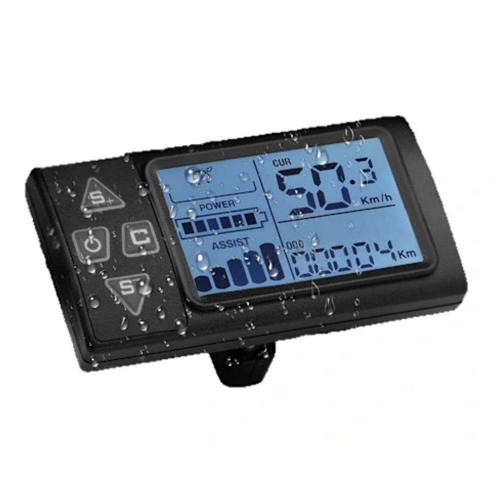 Nulkomma LCD-S861 Ebike Écran LCD Compteur 36V 48V Panneau de Contrôle de Vitesse 6 Broches Connecteur Mâle Kit de Conversion de Vélo Electrique