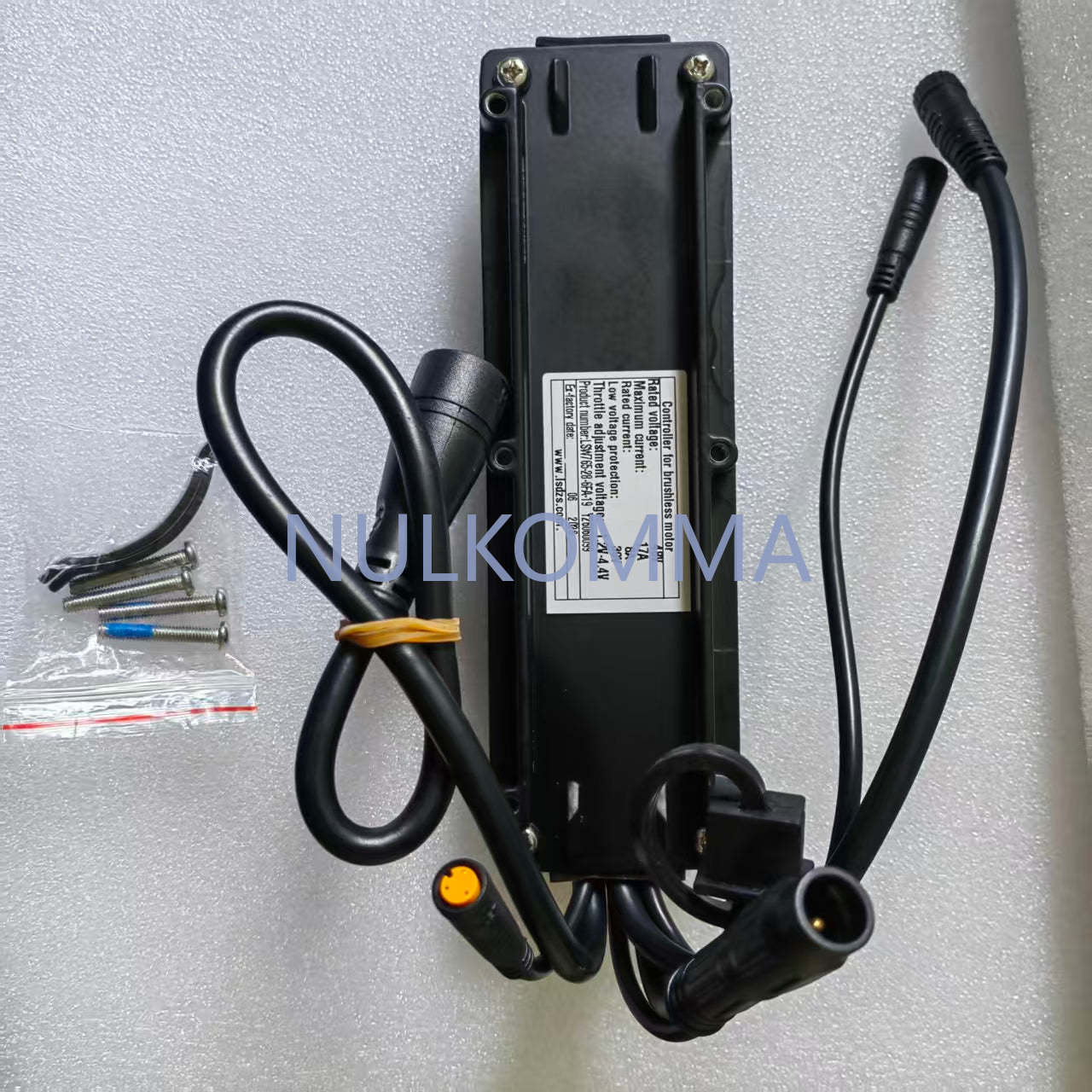 Nulkomma LSW765-28-6FA-19 48V 17A Brushless Motor Controller  39V Low Voltage Protection E-Bike Speed Control Replacement Part with Mounting Screws