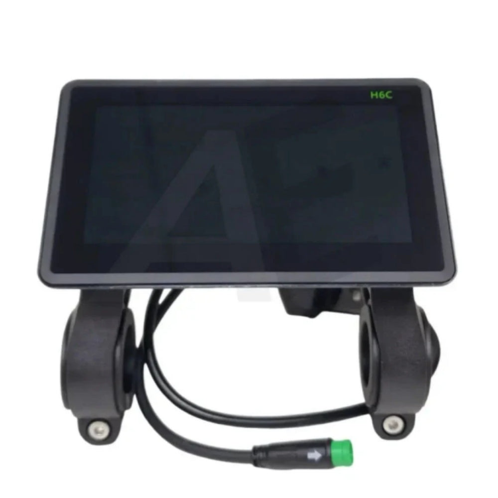 NULKOMMA H6C Ebike LCD Display Meter with 5-pin Male Waterproof Connector 48V Electric Bike Conversion Kit Mountain Bike Control Panel with USB UART