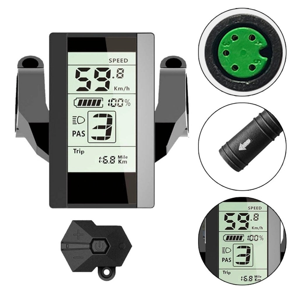 NULKOMMA APT 800S Ebike LCD Display 48V Electric Bike Conversion Kit 5-pin Female Connector
