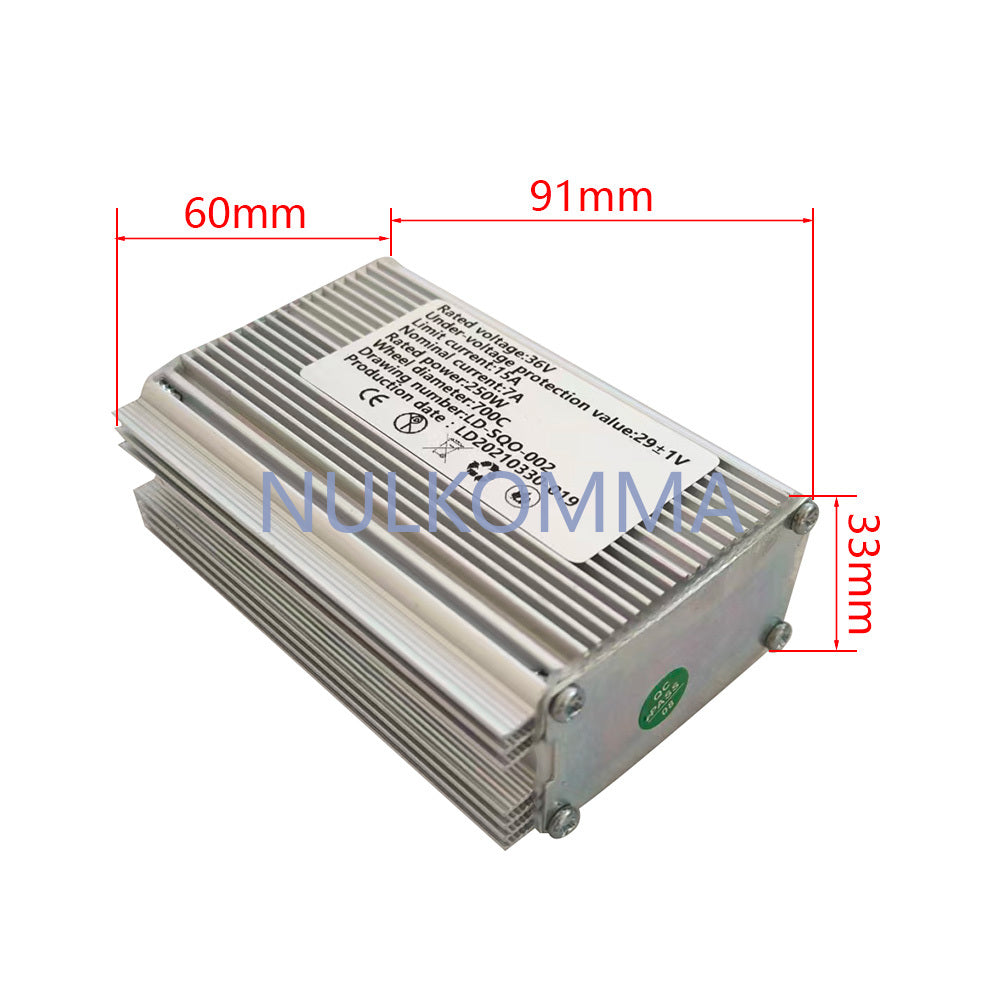NULKOMMA EBIKE Brushless Motor Controller Electric Bicycle 29V 15A LD-SQO-002 Suitable for Electric Scooters Mountain Bikes Motorcycles