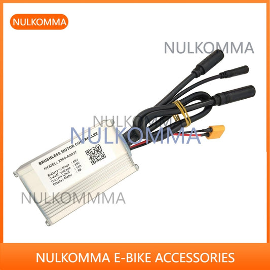 NULKOMMA Ebike Brushless Motor Controller X869-AA037 48V13A Electric Bicycle Speed Controller ECU for 5S Protocol Display Screen