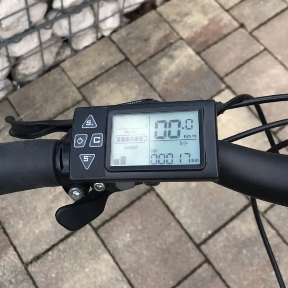 Nulkomma LCD-S861 Ebike Écran LCD Compteur 36V 48V Panneau de Contrôle de Vitesse 6 Broches Connecteur Mâle Kit de Conversion de Vélo Electrique