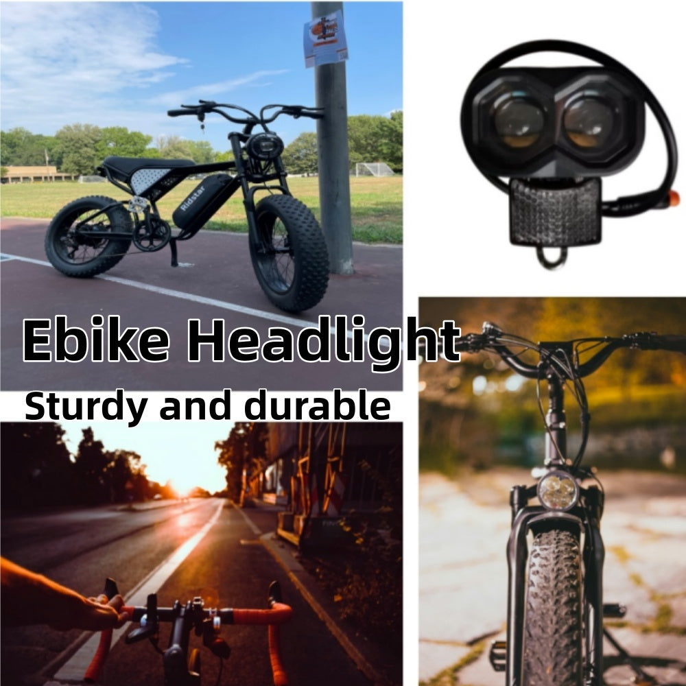 Nulkomma Ebike LED Light Ebike Headlight LED Front Light for Night Riding LED Light for Electric Bike Scooter