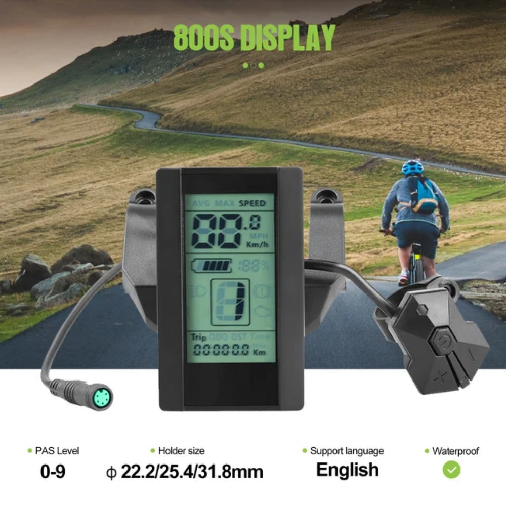 NULKOMMA APT 800S Ebike LCD Display 48V Electric Bike Conversion Kit 5-pin Female Connector
