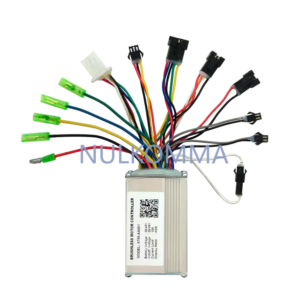 NULKOMMA Ebike Brushless Motor Controller 36/48V 15A Speed Controller X759-AA001 KDS for Electric Bicycle Scooter Motorcycle