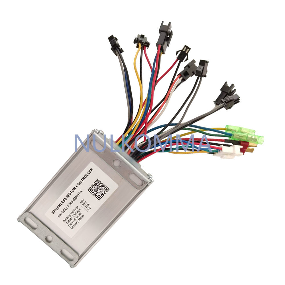 NULKOMMA Ebike Brushless Motor Controller 48V 18A Speed Controller for 5S General X008-AB017A for Electric Bicycle Scooter Motorcycle