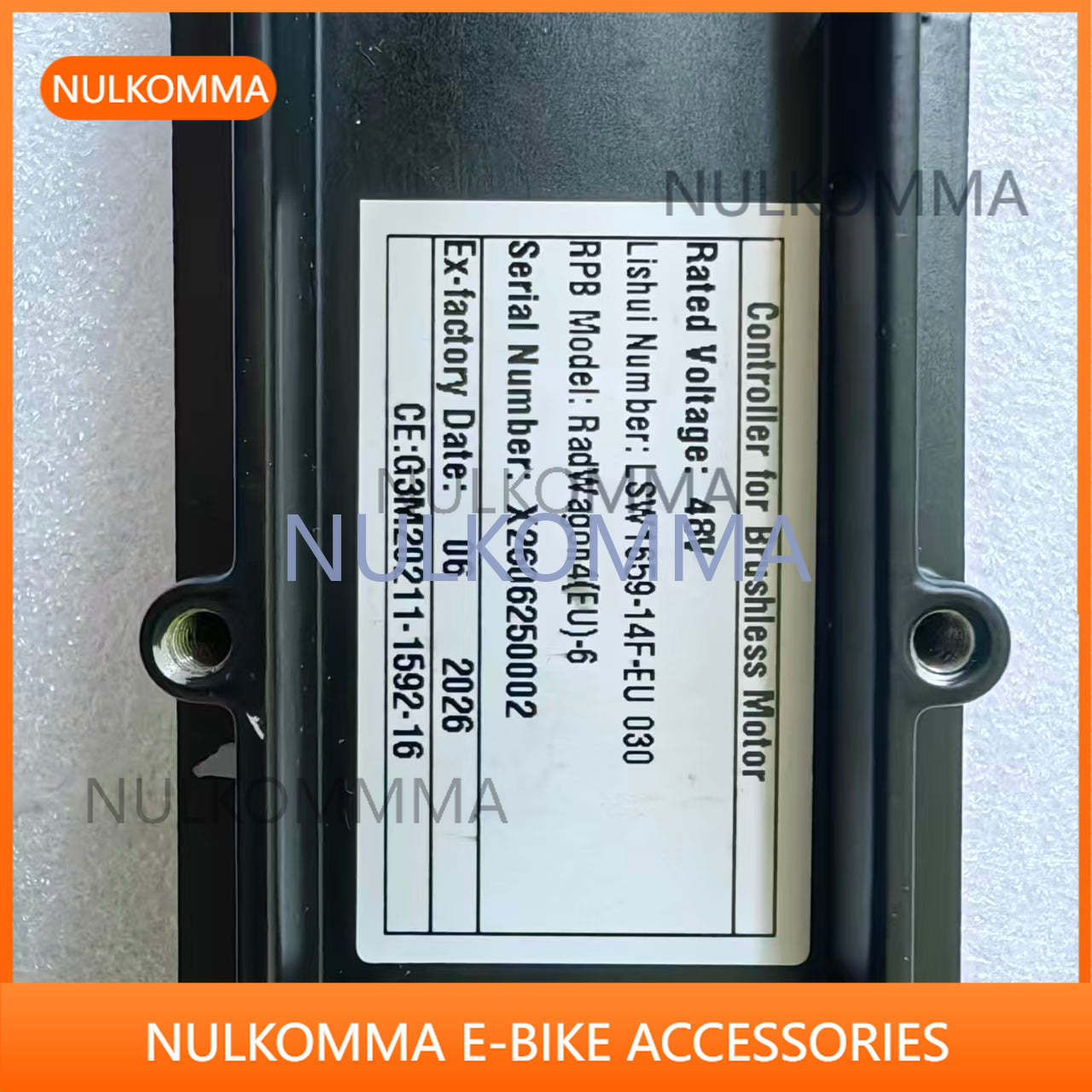 Nulkomma LSW1659-14F-EU 030 E-Bike Brushless Motor Controller 48V  Replacement Part Compatible with RadWagon4 EU Electric Cargo Bike