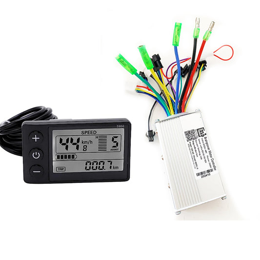 Ebike S866 LCD Display Meter and 886C-6 Brainpower Motor Controller DC24-48V 350W 13A Ebike Display and Controller Set Electric Bicycle Accessories