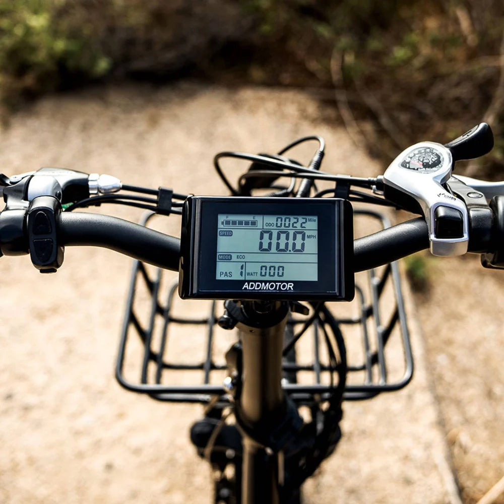 NULKOMMA ADDMOTOR LCD Display Meter 48V Ebike Conversion Kit Speed Control Panel Screen Electric Bicycle Computer Waterproof 5-pin Male Connector