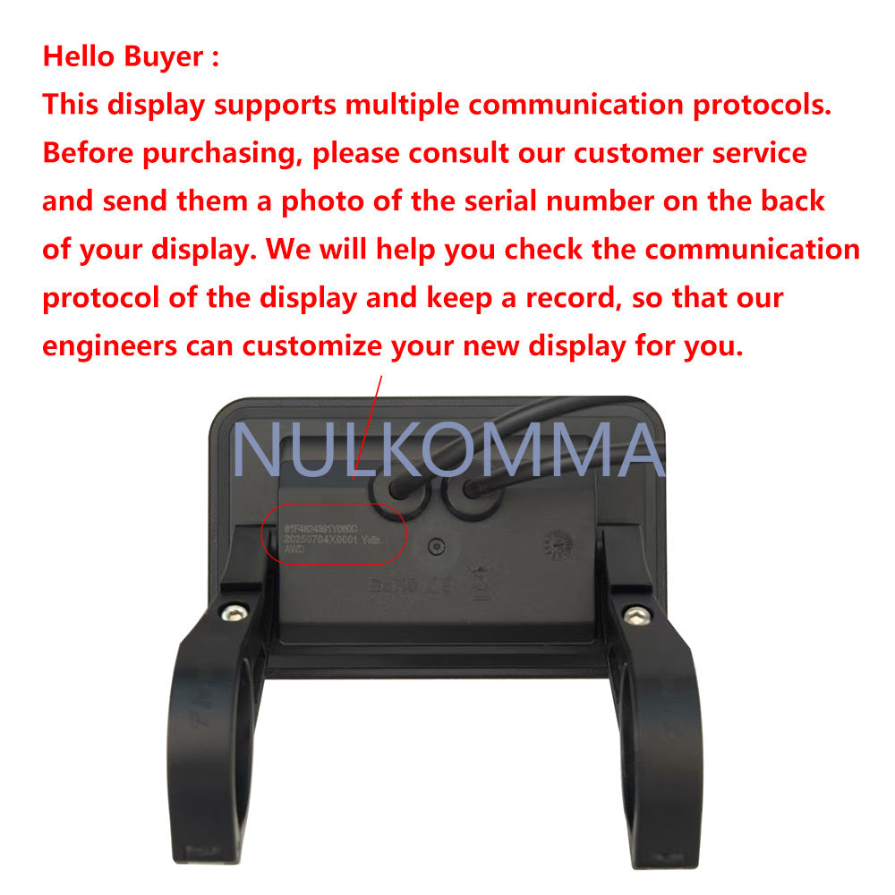 Electric Bicycle Display Panel YL81F Yolin 48V UART Protocol 5-Pin Bike Computer Odometer Speedometer (For Electric Bicycles)