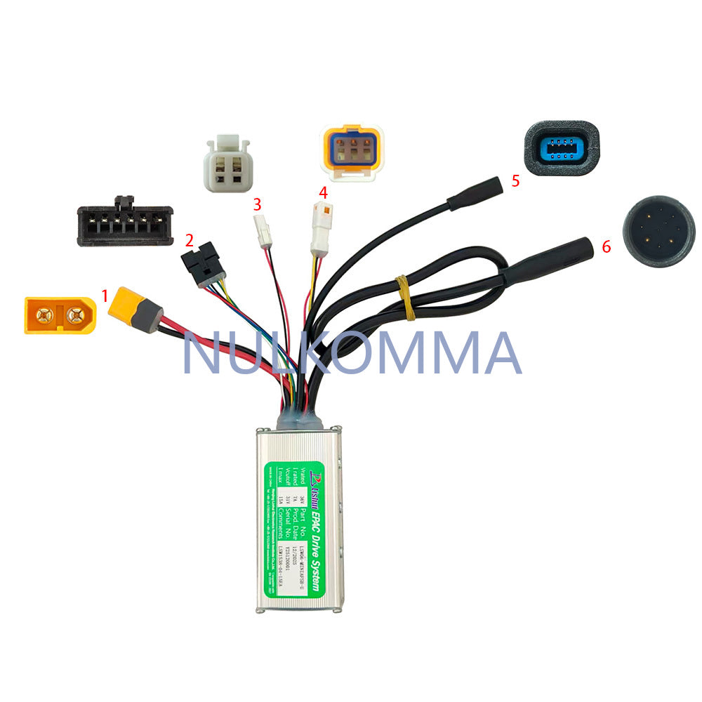Electric Bicycle Brushless Motor Controller LSW06-MINIAFSB-U 36V 15A for Electric Scooters Fat Bike MTB Ebike Speed Controller