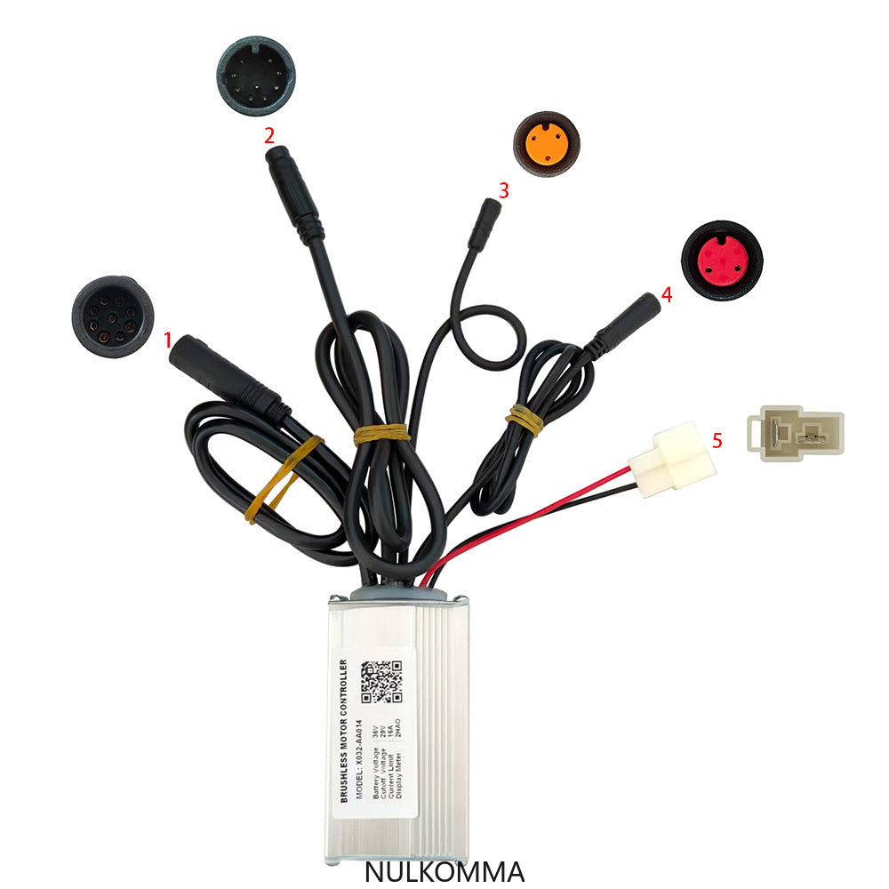 NULKOMMA Ebike Brushless Motor Controller 36V 16A Speed Controller for 2HAO General X032-AA014 for Electric Bicycle Scooter Motorcycle