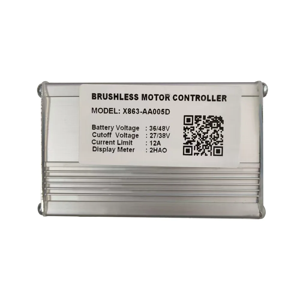 Nulkomma Ebike Brushless Motor Controller X863-AA005D 36V 48V 12A for 2HAO Protocol Electric Scooters MTB Accessories Speed Controller