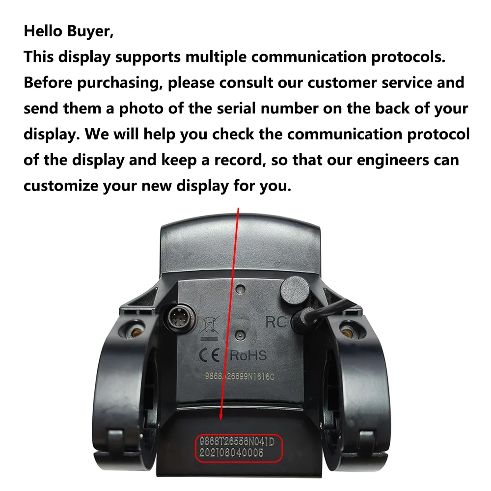 Nulkomma Ebike Color LCD Display Screen Meter KD986 5pin 36V 48V Speed Controller Panel For Electric Bicycle MTB Fat Bike Accessories