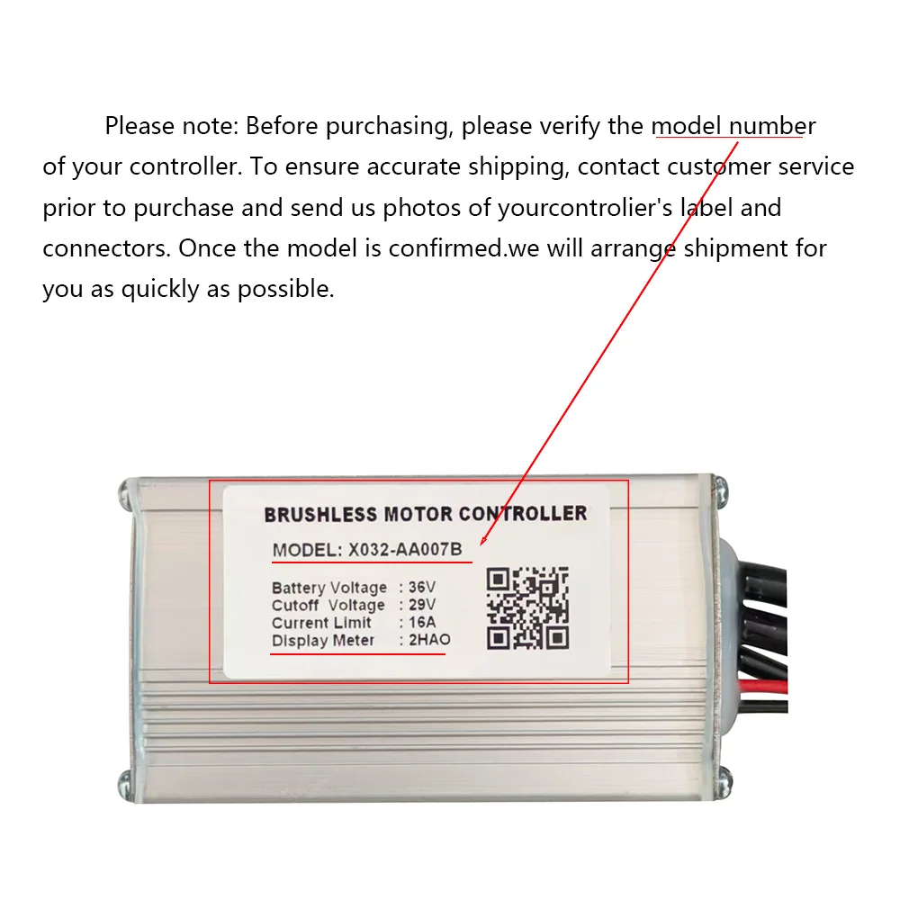 Nulkomma Ebike Brushless Motor Controller X032-AA007B 36V 16A for 2HAO Display Electric Scooters MTB Accessories Speed Controller