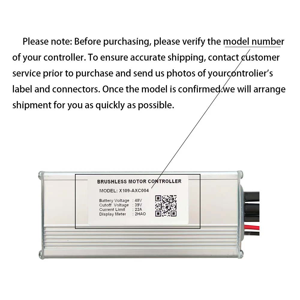 Nulkomma X109-AXC004 48V E-bike Brushless Motor Controller 22A for 2HAO Protocol Display Electric Scooters MTB Fat Bikes Accessories