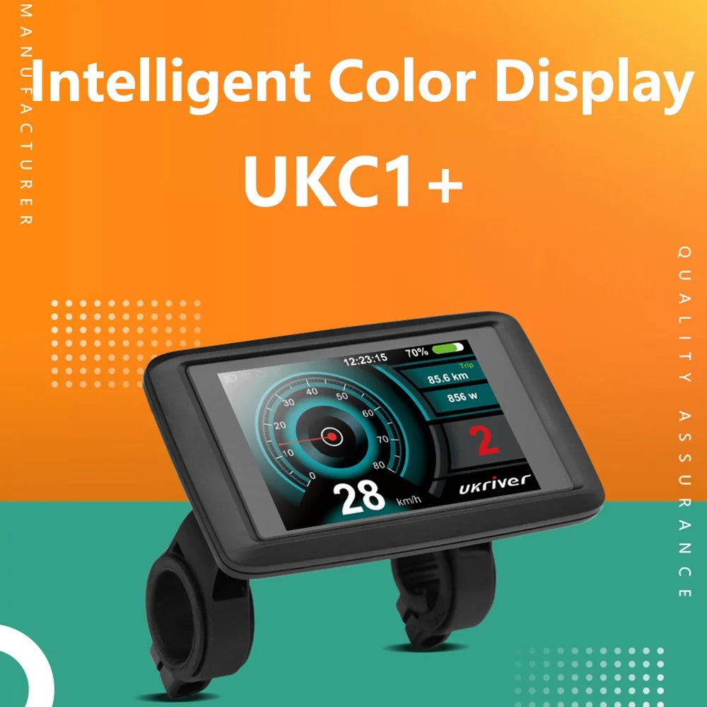 Nulkomma EBike LCD Display Screen Meter Speed Control Panel UKC1+ 24V-72V Speedometer for Electric Bicycle Accessories