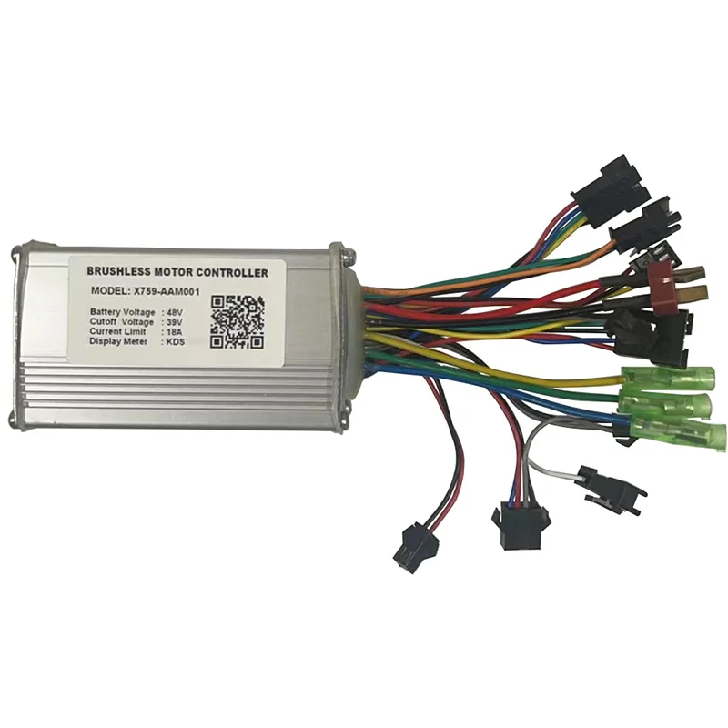 Nulkomma EBIKE Brushless Motor Controller Electric Bike 48V 18A X759-AAM001 Bicycle Accessories Speed Controller for Instrument KDS