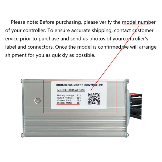 Nulkomma  Electric Bicycle Brushless Motor Controller X087-AXD010 52V 25A 5S for Electric Scooters MTB Ebike Accessories Speed Controller