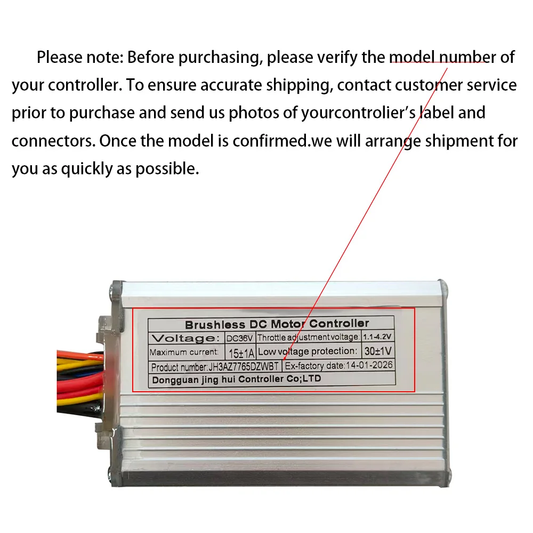 Nulkomma Ebike Brushless Motor Controller JH3 AZ7765DZWBT 36V 15A for Electric Scooters Speed Parts MTB Accessories Speed Controller