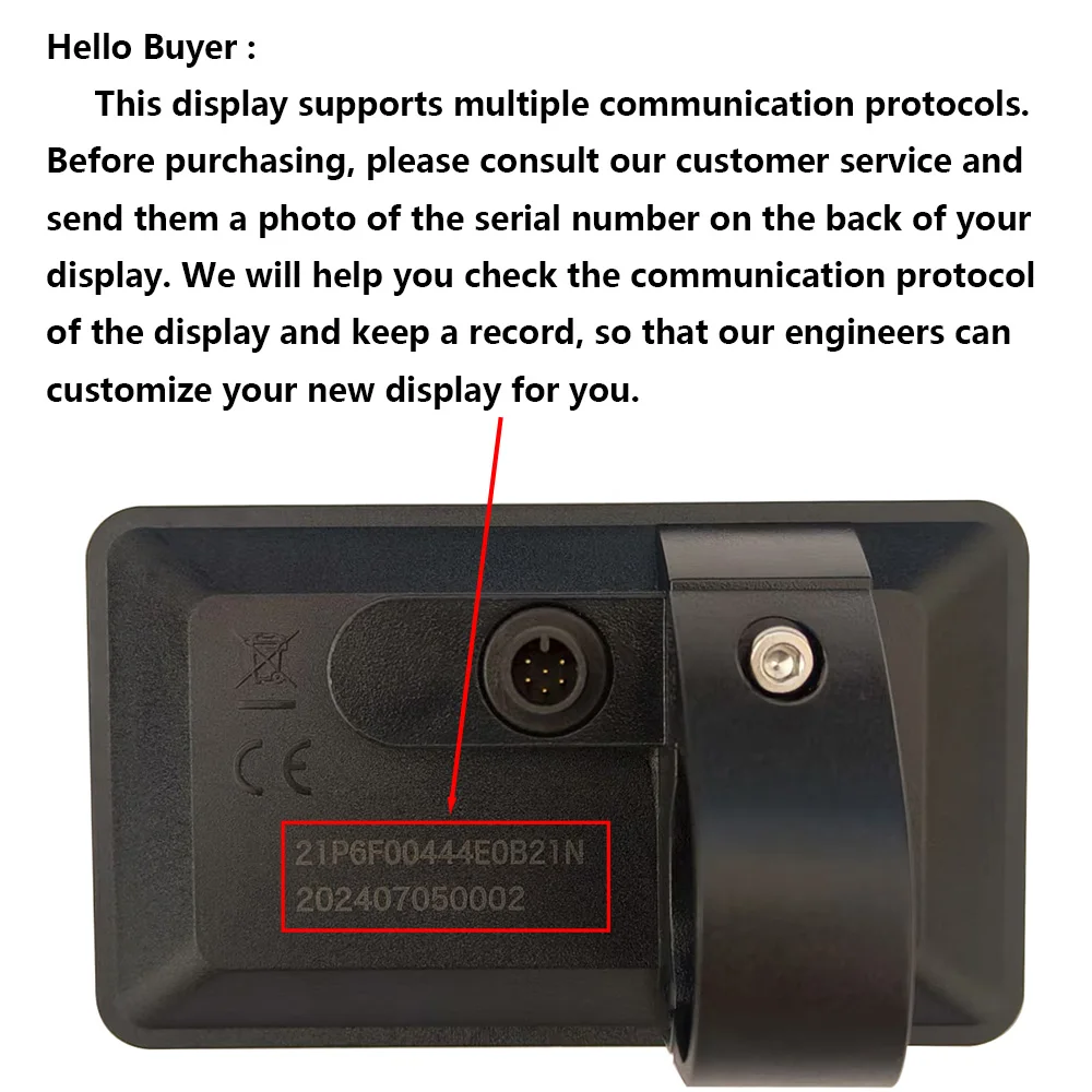 Nulkomma  VINKA Electric Bike Display Screen Meter KD21P 6pin 36V 48V Speed Controller Panel For Ebike MTB Fat Bike Accessories
