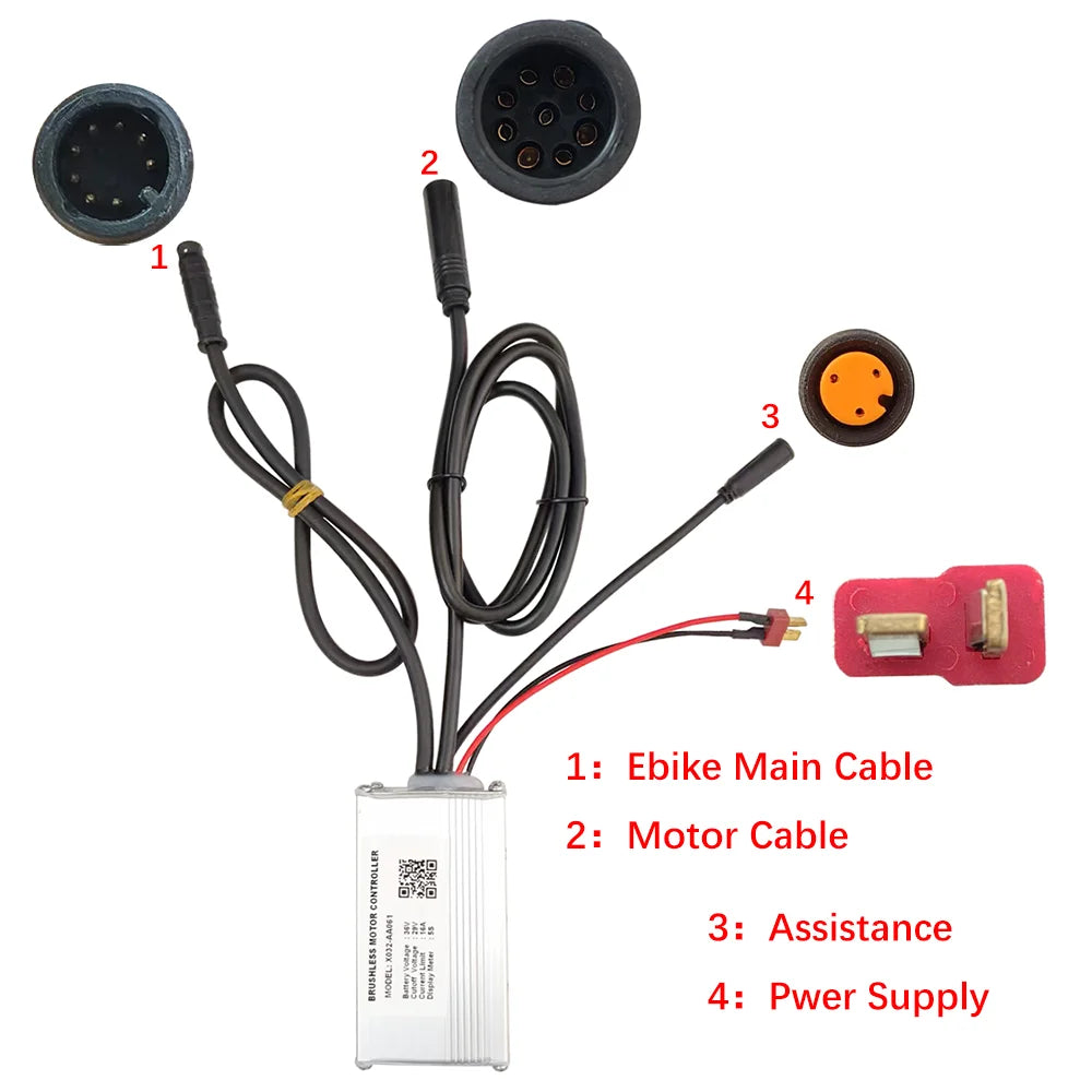 Nulkomma  X032-AA061 Electric Bicycle MTB Scooter 36V 16A Controller Brushless Motor EBIKE Modified Parts 5S Communication Protocol