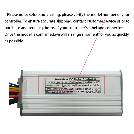 Nulkomma EBIKE Brushless Motor Controller Electric Bicycle 48V JH4AJ5360DZWBT Suitable for Electric Scooters Mountain Bikes Motorcycles