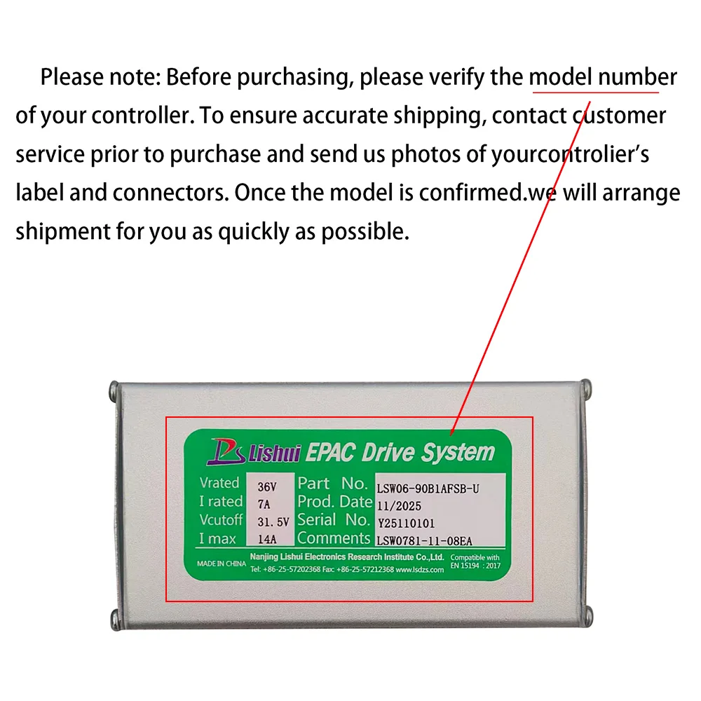 Nulkomma  E-bike Brushless Motor Controller LSW06-90B1CFSB 36V 15A for Electric Scooters Fat Bike MTB Accessories Speed Controller