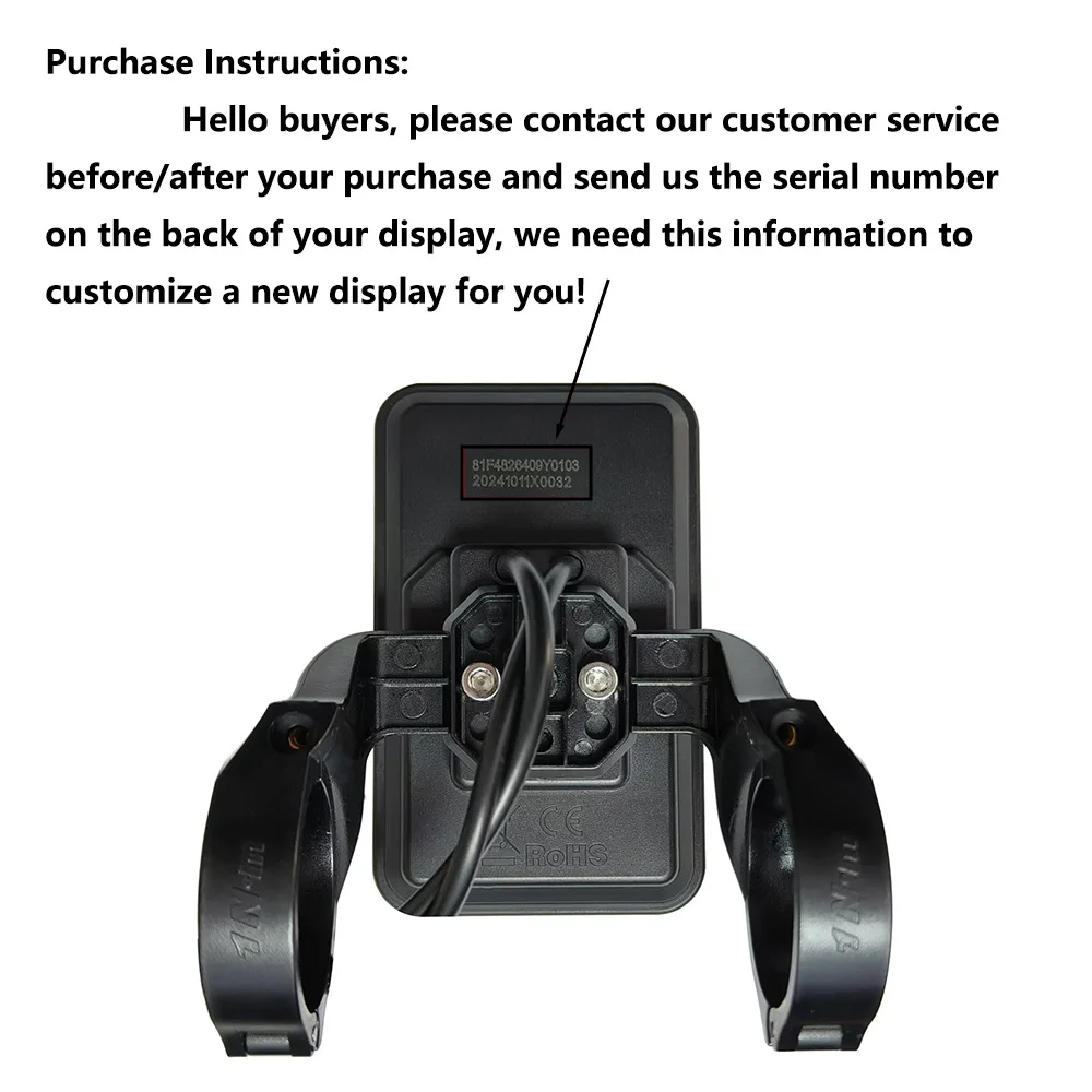 Nulkomma EBike LCD Display Screen Meter YL81F Speed Controller Panel 6pin 36V 48V Conversion kits For Engwe Bicycles MTB