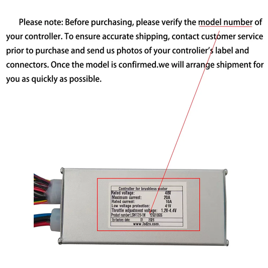 Nulkomma  Brushless Motor Controller LSW1729-1M 48V 20A E-Bike Scooter Universal E-Bike Conversion Kit Bicycle Speed Controller