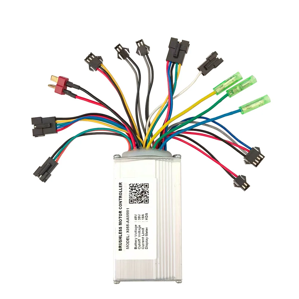 Nulkomma 48V 18A Brushless Motor Controller X055-AAM001 Electric Bicycle Scooter Speed Controller with KDS Protocol Display