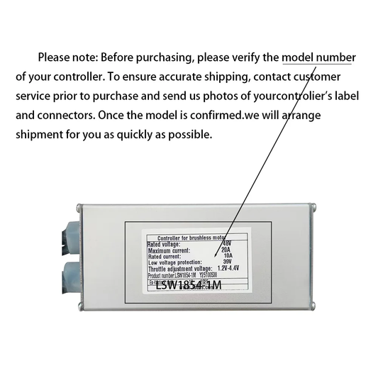 Nulkomma  Ebike Brushless Motor Controller LSW1854-1M 48V 20A Suitable for Electric Bicycles Scooters Fat-Tire Bikes Speed Controller