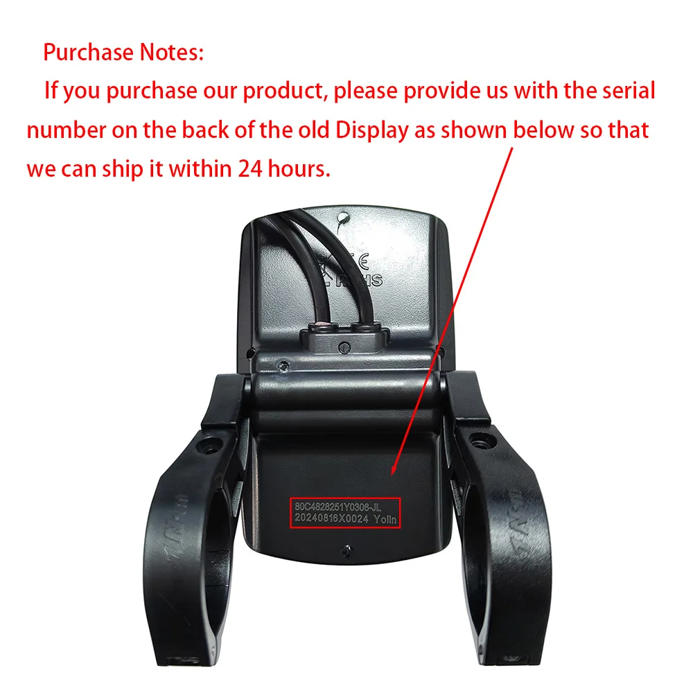 Nulkomma EBike Display Screen Meter YL80C 36V 48V 52V 5Pin Speed Control Panel for ENGWE Bike Fat Tire Controller Yolin Conversion Kit