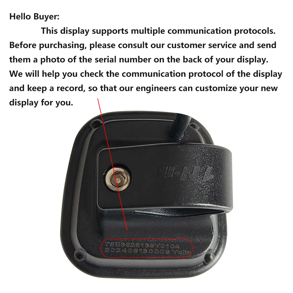 Nulkomma E-Bike Display YL75E Screen Meter Speedometer for MTB Speed Control Panel Electric Scooter Accessories