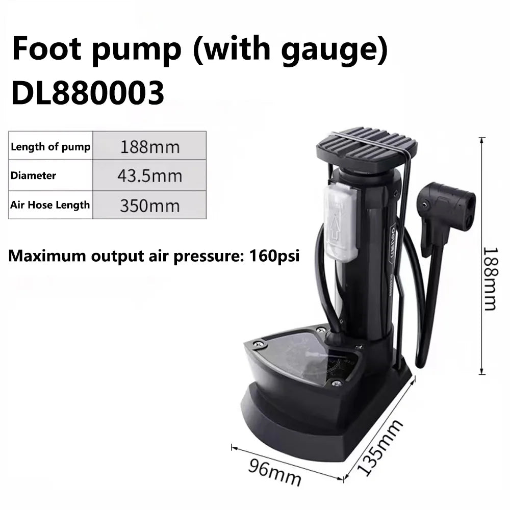 Nulkomma Small high-pressure multi-function pump portable inflatable for bicycle motorcycle tires basketball soccer inflatable boat